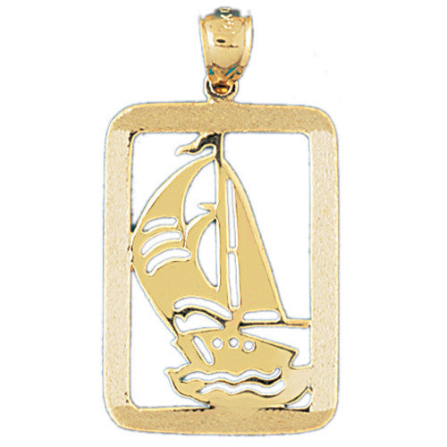 14K GOLD NAUTICAL CHARM - SAILBOAT #1146