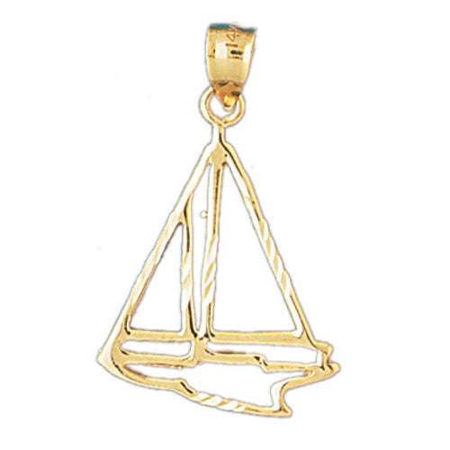 14K GOLD NAUTICAL CHARM - SAILBOAT #1150