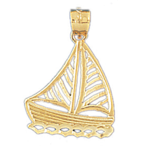 14K GOLD NAUTICAL CHARM - SAILBOAT #1152