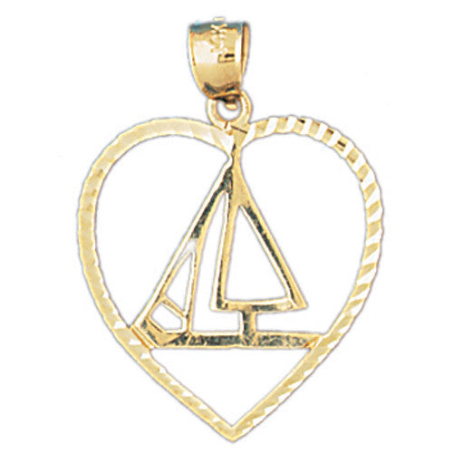 14K GOLD NAUTICAL CHARM - SAILBOAT #1154