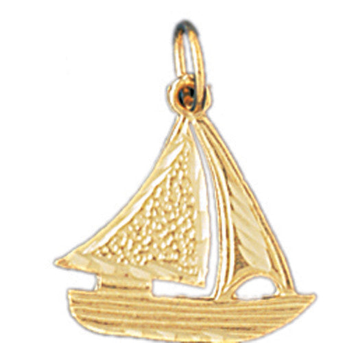 14K GOLD NAUTICAL CHARM - SAILBOAT #1158
