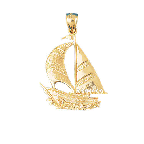 14K GOLD NAUTICAL CHARM - SAILBOAT #1220