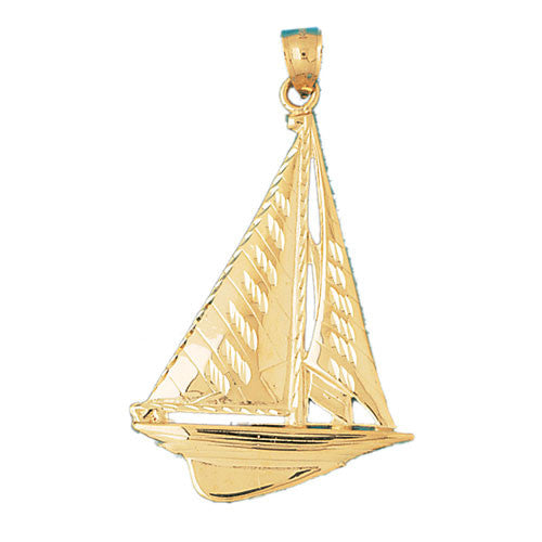 14K GOLD NAUTICAL CHARM - SAILBOAT #1222
