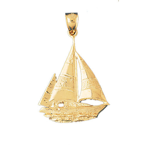 14K GOLD NAUTICAL CHARM - SAILBOAT #1226