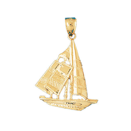 14K GOLD NAUTICAL CHARM - SAILBOAT #1227