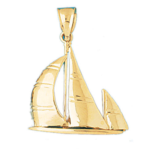 14K GOLD NAUTICAL CHARM - SAILBOAT #1229