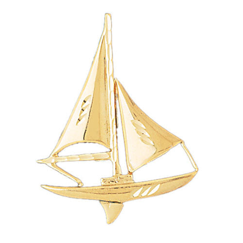 14K GOLD NAUTICAL CHARM - SAILBOAT #1233