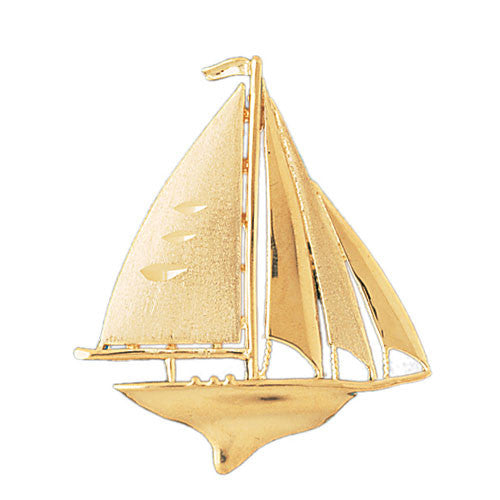 14K GOLD NAUTICAL CHARM - SAILBOAT #1236