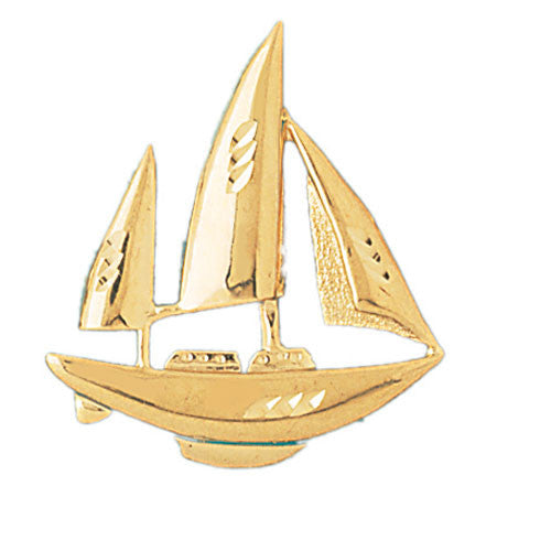 14K GOLD NAUTICAL CHARM - SAILBOAT #1237