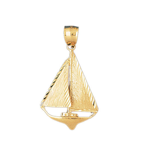 14K GOLD NAUTICAL CHARM - SAILBOAT #1251