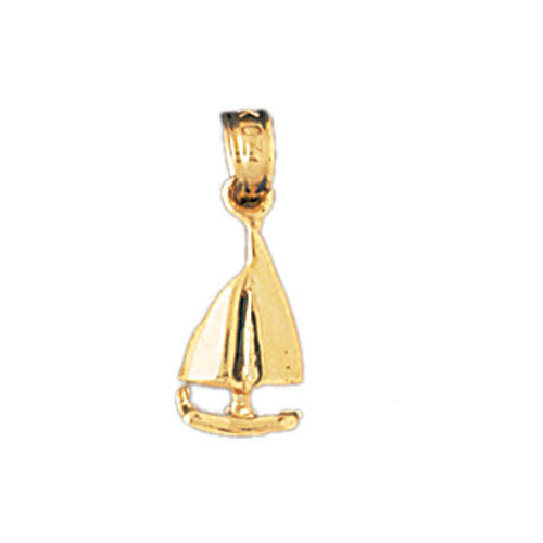 14K GOLD NAUTICAL CHARM - SAILBOAT #1255