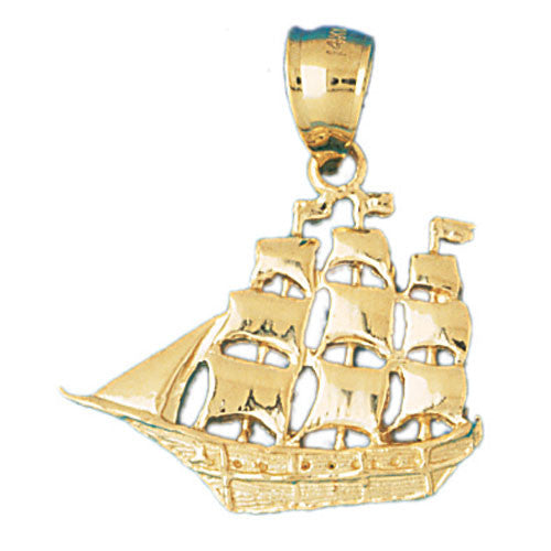 14K GOLD NAUTICAL CHARM - SAILBOAT #1260