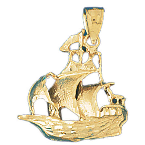 14K GOLD NAUTICAL CHARM - SAILBOAT #1267