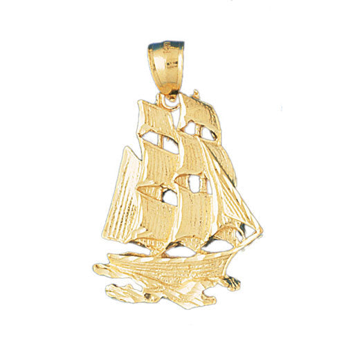 14K GOLD NAUTICAL CHARM - SAILBOAT #1268