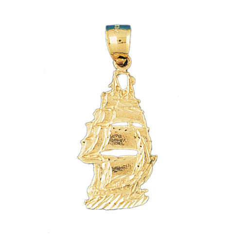 14K GOLD NAUTICAL CHARM - SAILBOAT #1269