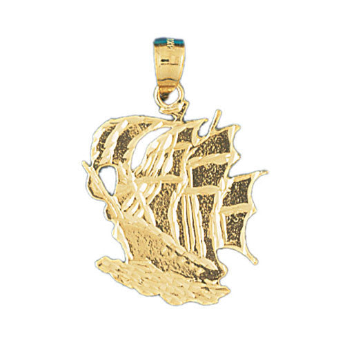 14K GOLD NAUTICAL CHARM - SAILBOAT #1272