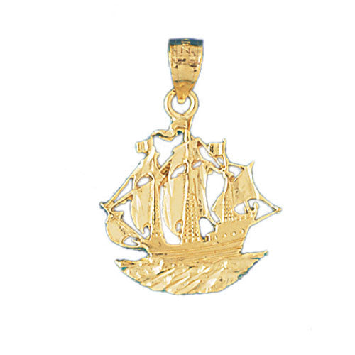 14K GOLD NAUTICAL CHARM - SAILBOAT #1273