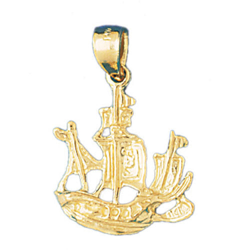14K GOLD NAUTICAL CHARM - SAILBOAT #1274