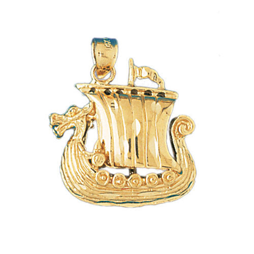 14K GOLD NAUTICAL CHARM - SAILBOAT #1278