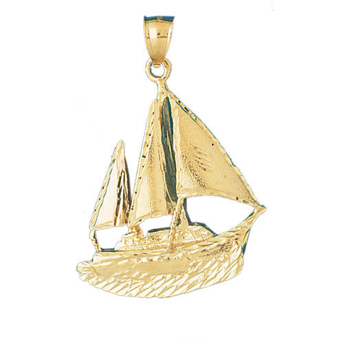 14K GOLD NAUTICAL CHARM - SAILBOAT #1280