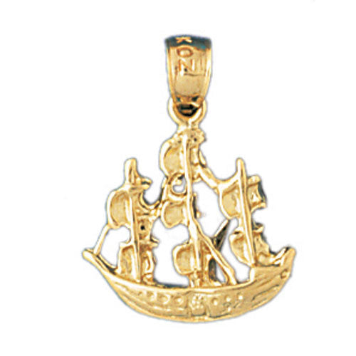14K GOLD NAUTICAL CHARM - SAILBOAT #1281