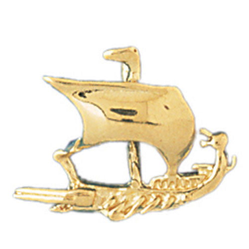 14K GOLD NAUTICAL CHARM - SAILBOAT #1284