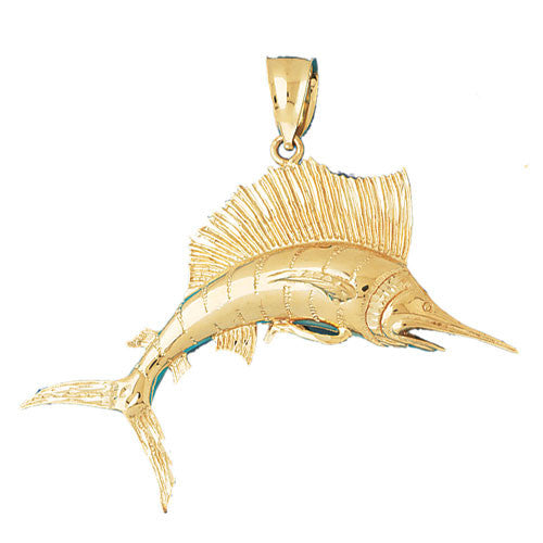 14K GOLD NAUTICAL CHARM - SAILFISH #510