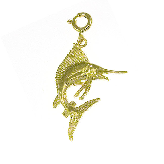 14K GOLD NAUTICAL CHARM - SAILFISH #518