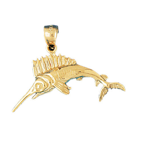 14K GOLD NAUTICAL CHARM - SAILFISH #519
