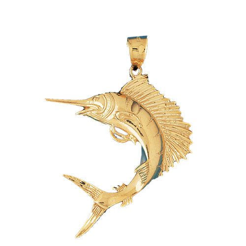14K GOLD NAUTICAL CHARM - SAILFISH #520