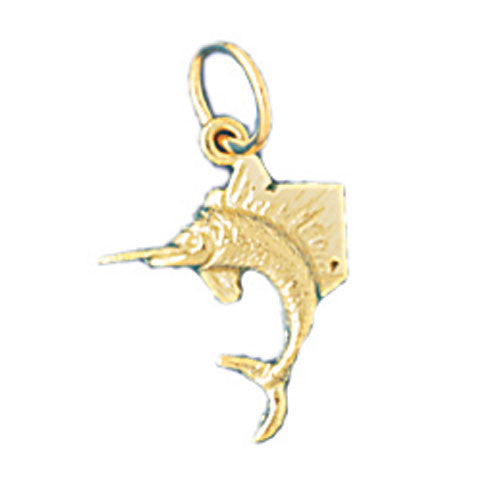 14K GOLD NAUTICAL CHARM - SAILFISH #523