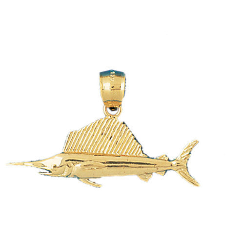 14K GOLD NAUTICAL CHARM - SAILFISH #527