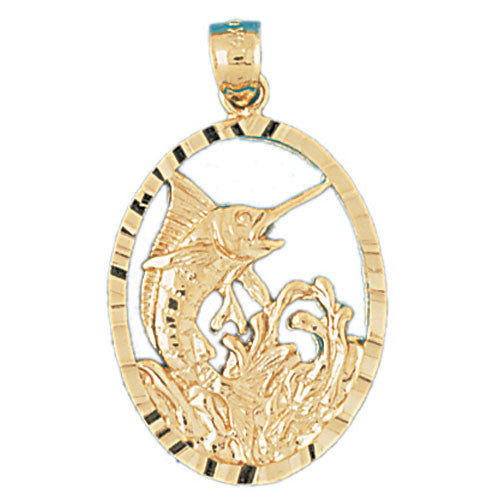 14K GOLD NAUTICAL CHARM - SAILFISH #547