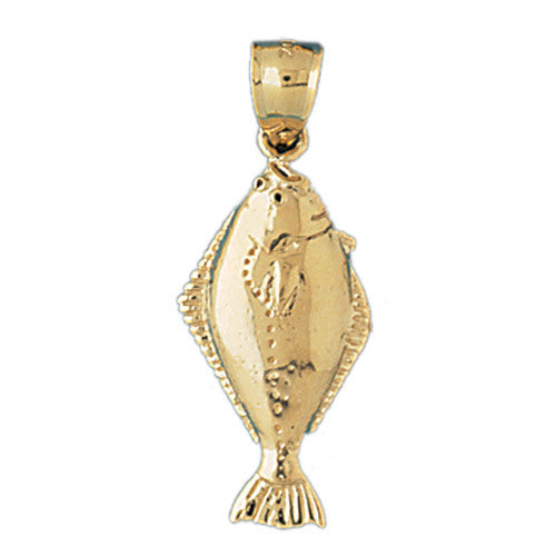 14K GOLD NAUTICAL CHARM - SALMON #590