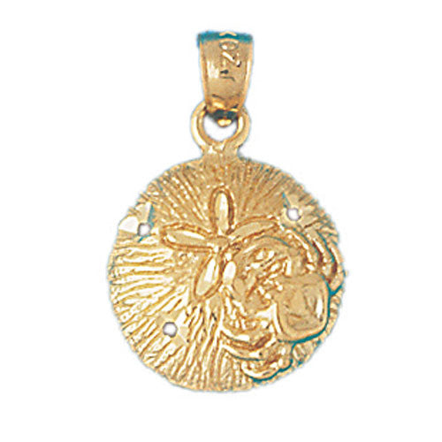 14K GOLD NAUTICAL CHARM - SAND DOLLAR #128