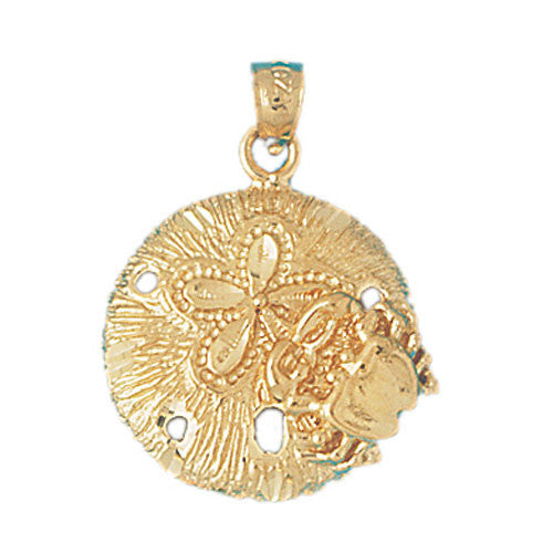 14K GOLD NAUTICAL CHARM - SAND DOLLAR #129
