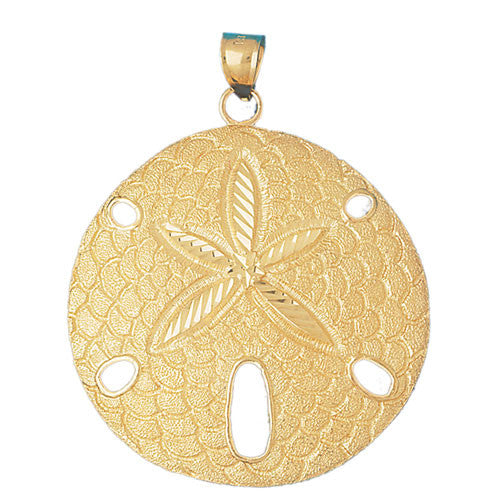 14K GOLD NAUTICAL CHARM - SAND DOLLAR #132