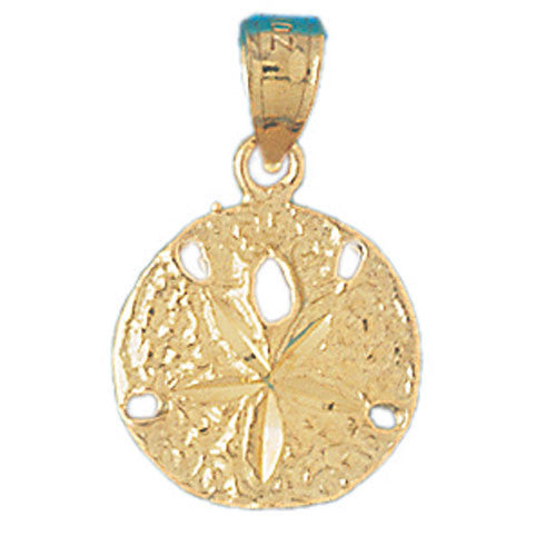 14K GOLD NAUTICAL CHARM - SAND DOLLAR #137
