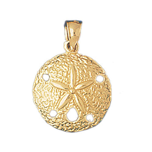 14K GOLD NAUTICAL CHARM - SAND DOLLAR #138