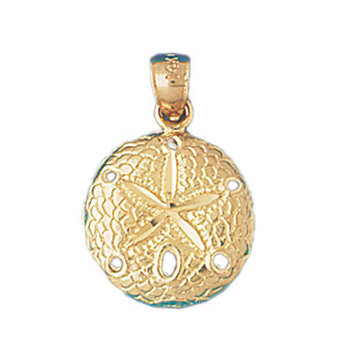 14K GOLD NAUTICAL CHARM - SAND DOLLAR #139