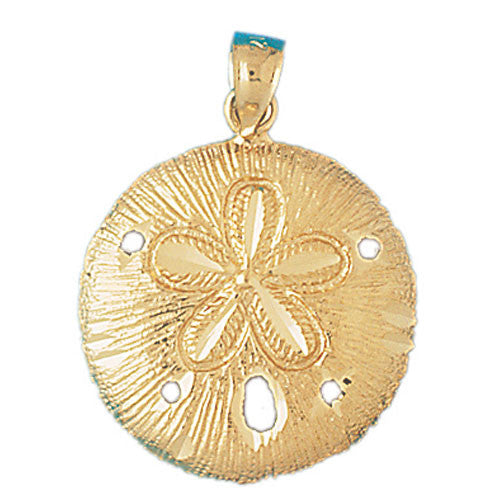 14K GOLD NAUTICAL CHARM - SAND DOLLAR #144
