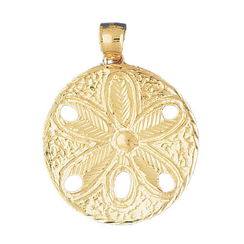 14K GOLD NAUTICAL CHARM - SAND DOLLAR #146