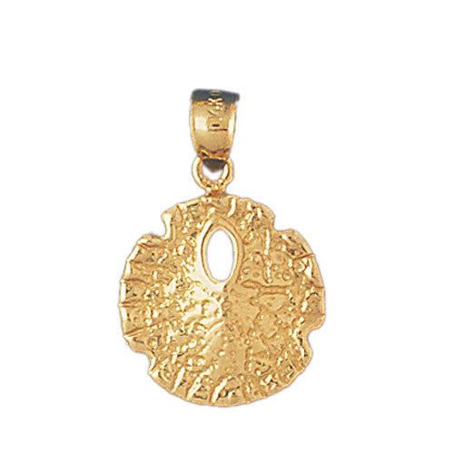 14K GOLD NAUTICAL CHARM - SAND DOLLAR #153