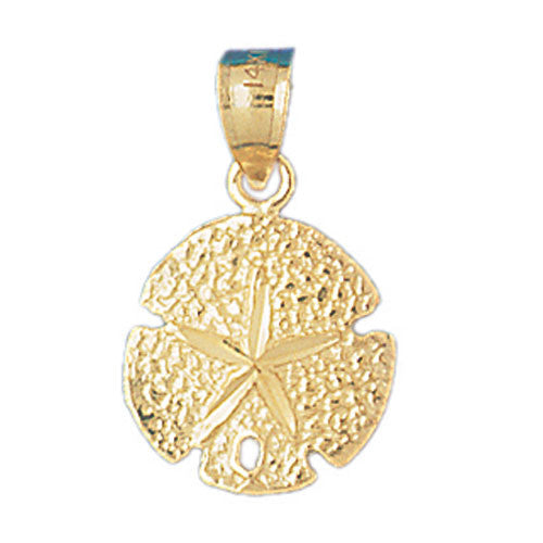 14K GOLD NAUTICAL CHARM - SAND DOLLAR #155
