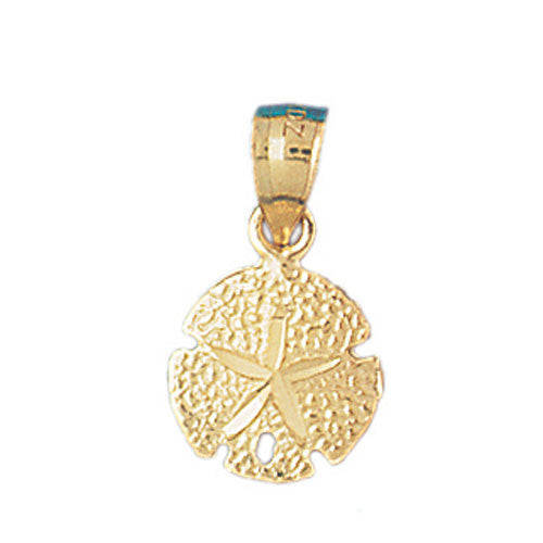 14K GOLD NAUTICAL CHARM - SAND DOLLAR #156