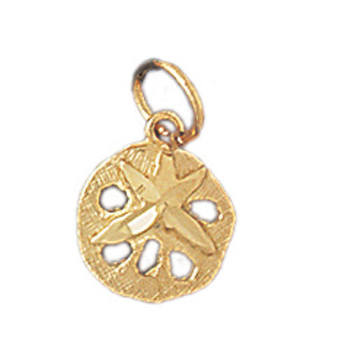 14K GOLD NAUTICAL CHARM - SAND DOLLAR #162