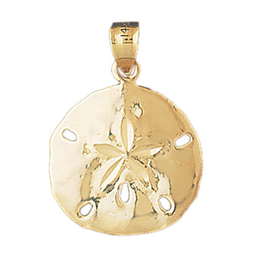 14K GOLD NAUTICAL CHARM - SAND DOLLAR #164