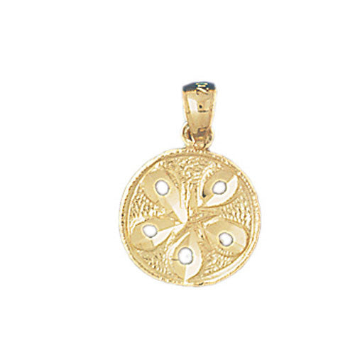 14K GOLD NAUTICAL CHARM - SAND DOLLAR #165