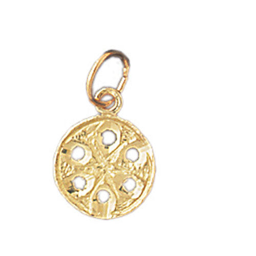14K GOLD NAUTICAL CHARM - SAND DOLLAR #166