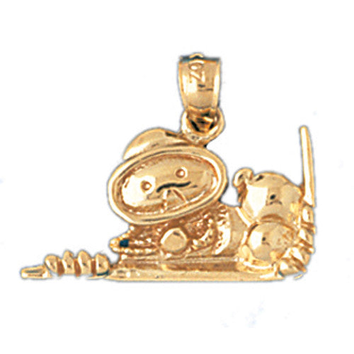 14K GOLD NAUTICAL CHARM - SCUBA #1391